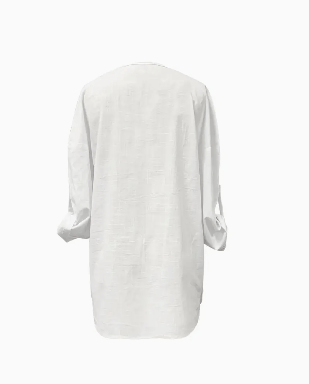 Global Women's Stylish Casual Plain Comfortable Pocket Sweater Long Top With Light Sheer. - Style Chic Couture