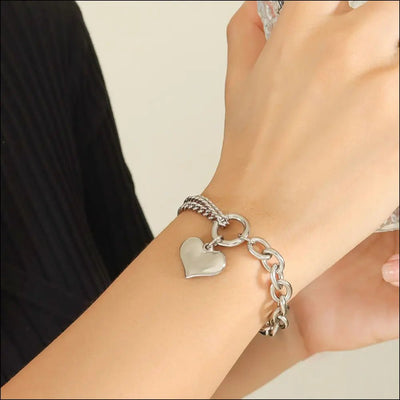 Half Chunky Chain Titanium Steel Bracelet - Style Chic Couture