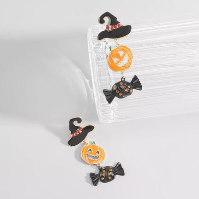 Halloween Gold Pumpkin Earrings