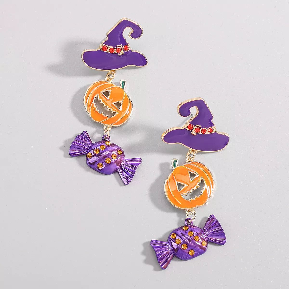 Halloween Gold Pumpkin Earrings