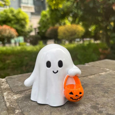 Spooky Ghost Pumpkin Basket Ornament