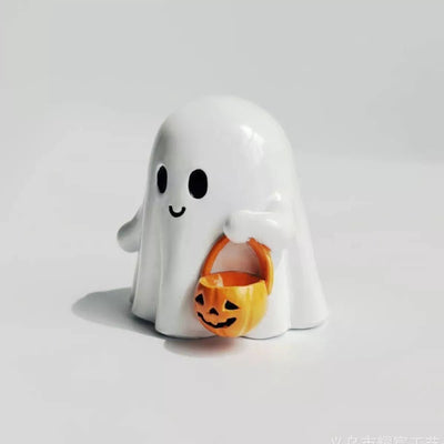 Spooky Ghost Pumpkin Basket Ornament