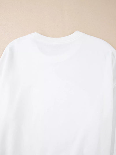 Halloween Pumpkin Patched Pattern Long Sleeve Sweatshirt