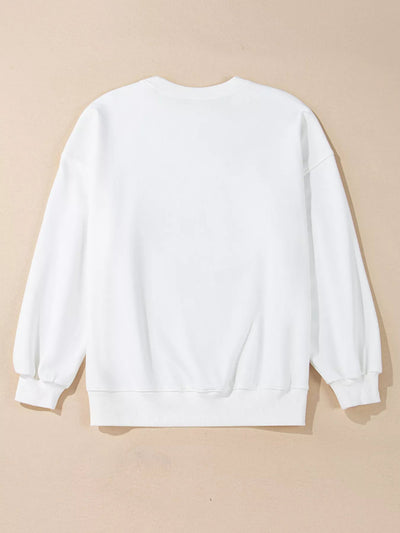 Halloween Pumpkin Patched Pattern Long Sleeve Sweatshirt