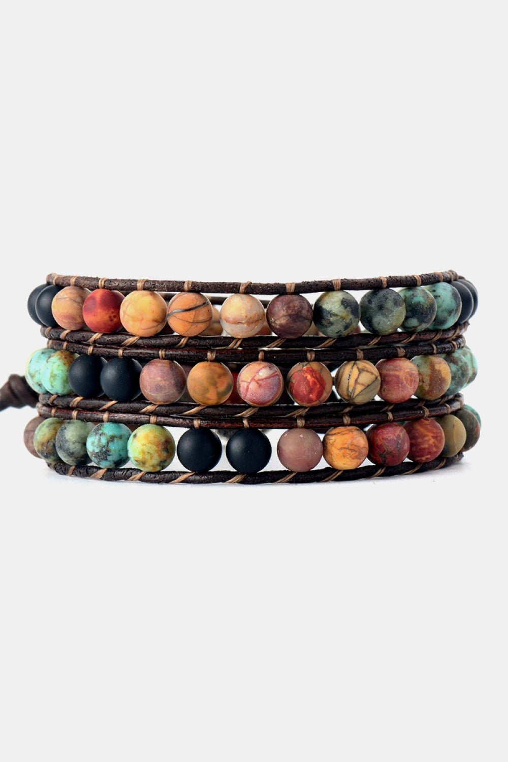 Handmade Triple Layer Beaded Agate Bracelet - Style Chic Couture