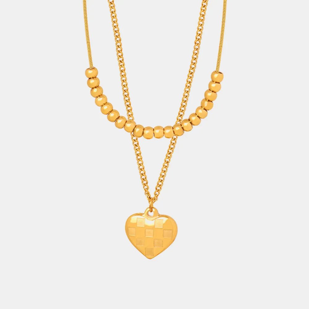 Heart Pendant Double - Lrayed Necklace - Style Chic Couture