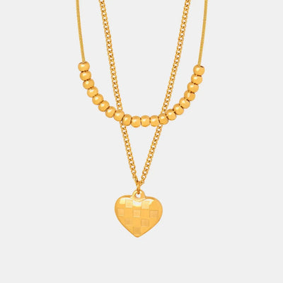 Heart Pendant Double - Lrayed Necklace - Style Chic Couture