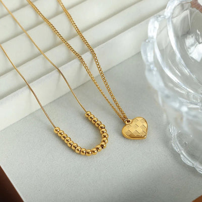Heart Pendant Double - Lrayed Necklace - Style Chic Couture