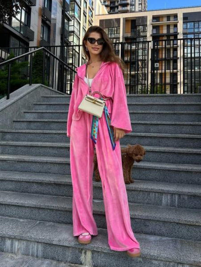 Hooded Jacket and Pants Set - Style Chic Couture