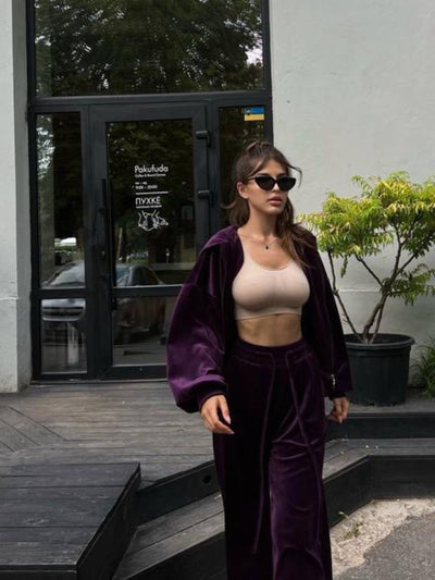 Hooded Jacket and Pants Set - Style Chic Couture