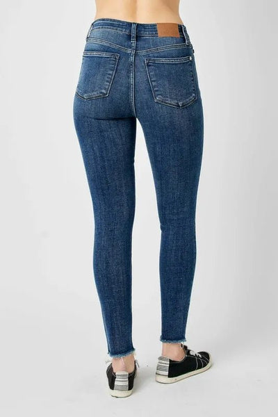 Judy Blue Full Size High Waist Distressed Skinny Jeans - Style Chic Couture