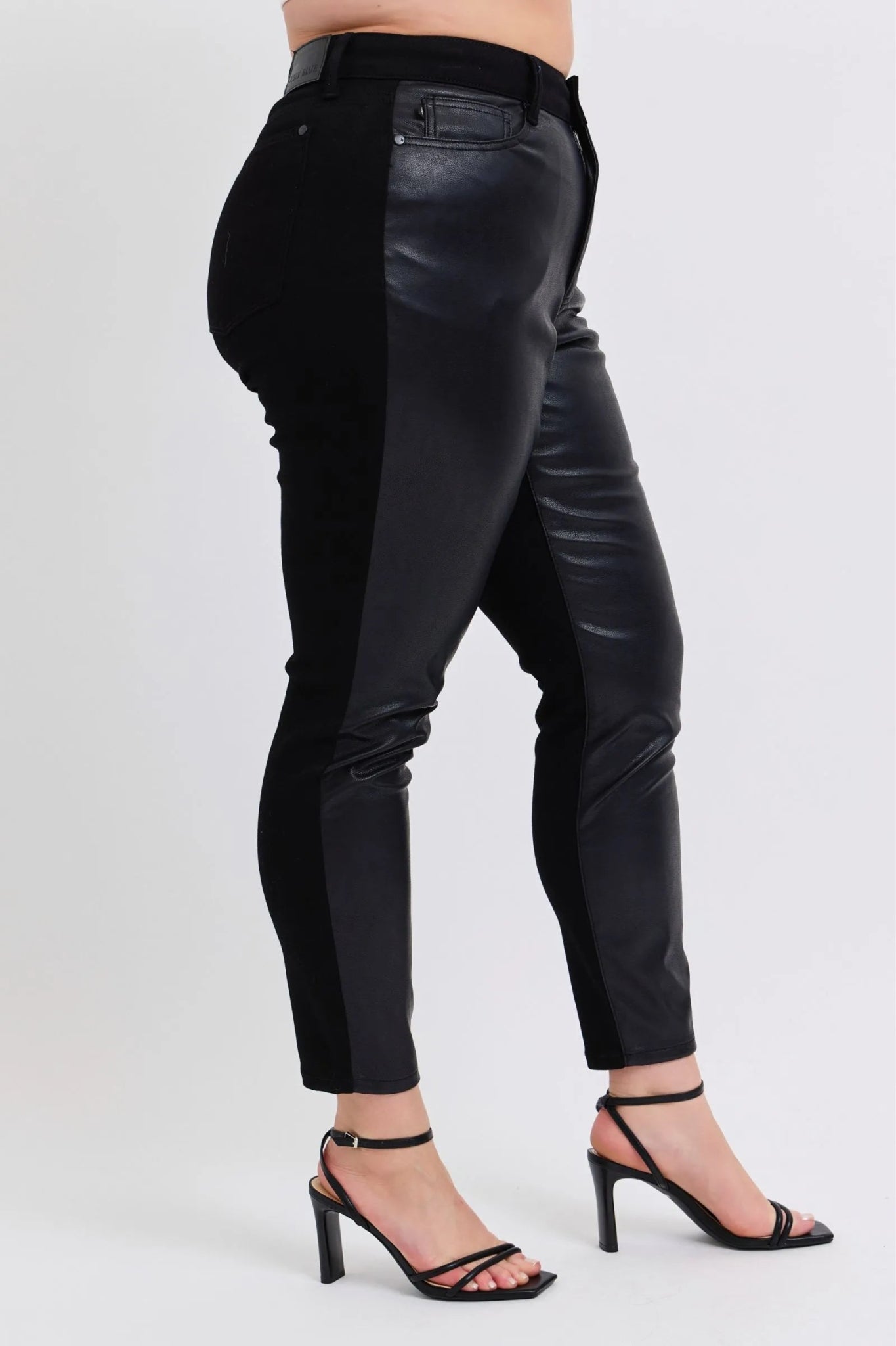 Judy Blue Plus Size HW Faux Leather Skinny Pants - Style Chic Couture