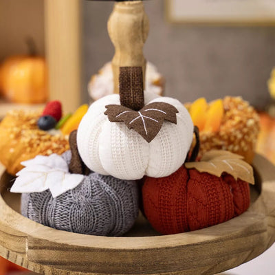 Handmade Knitted Pumpkin Ornaments
