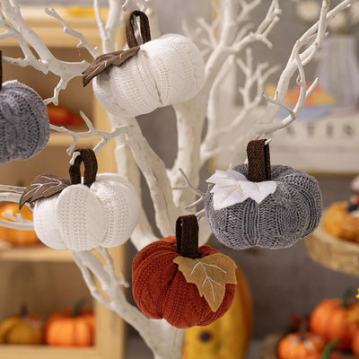 Handmade Knitted Pumpkin Ornaments