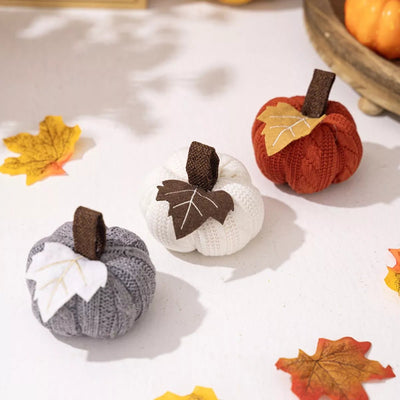 Handmade Knitted Pumpkin Ornaments