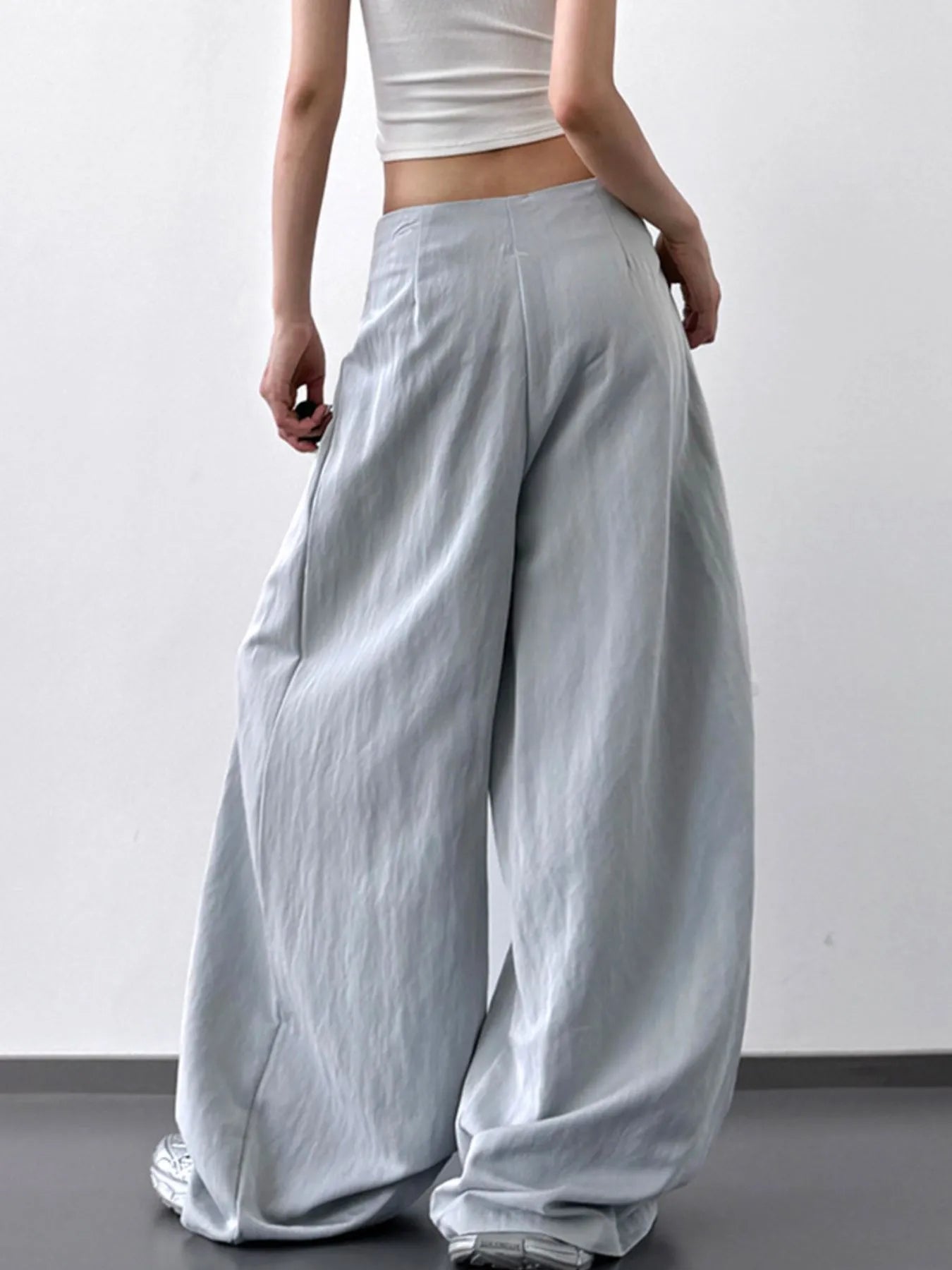 Lace Detail Wide Leg Pants - Style Chic Couture