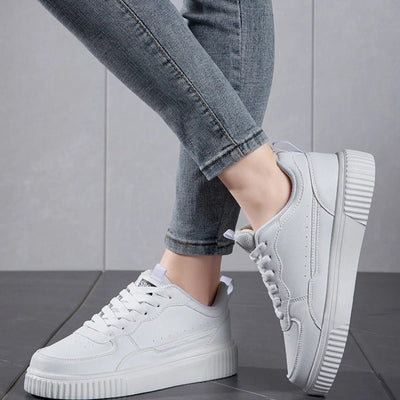 Lace Up Contrast Platform Sneakers - Style Chic Couture