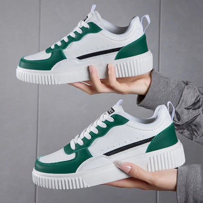 Lace Up Contrast Platform Sneakers - Style Chic Couture