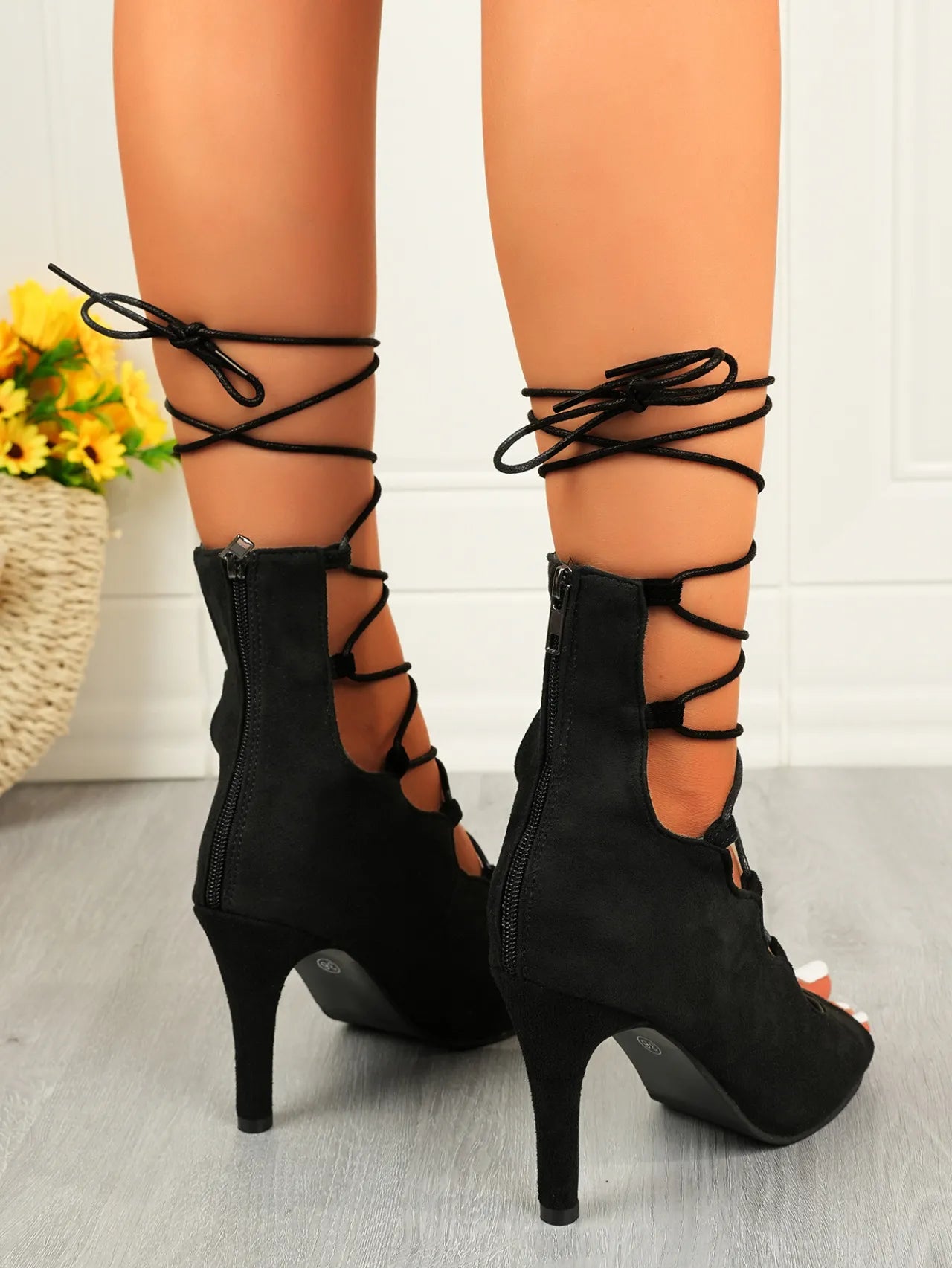 Lace - Up High Heel Sandals - Style Chic Couture