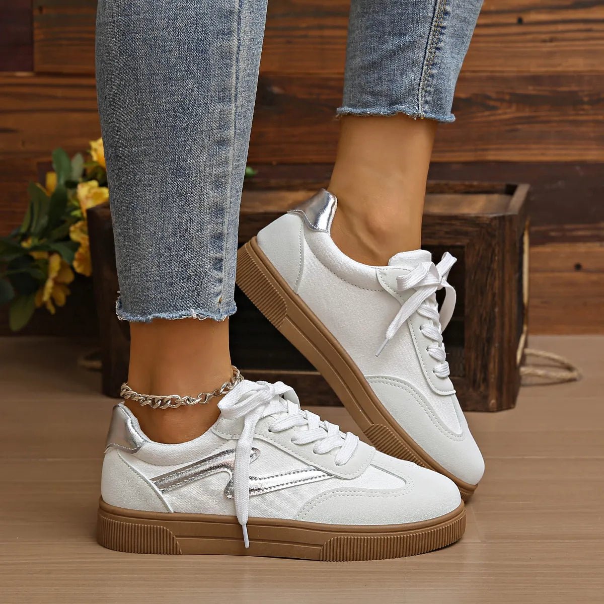 Lace Up Platform Sneakers - Style Chic Couture