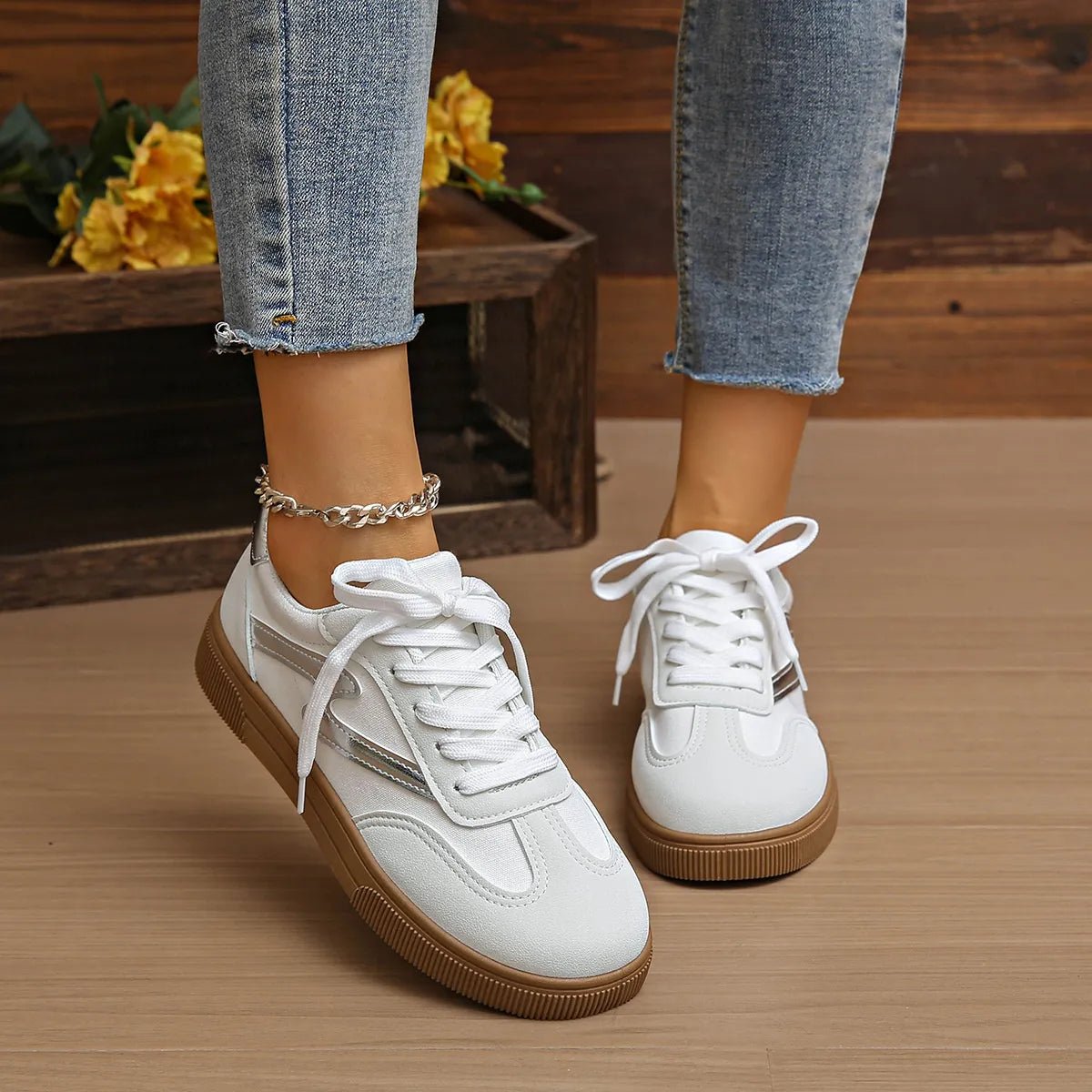 Lace Up Platform Sneakers - Style Chic Couture