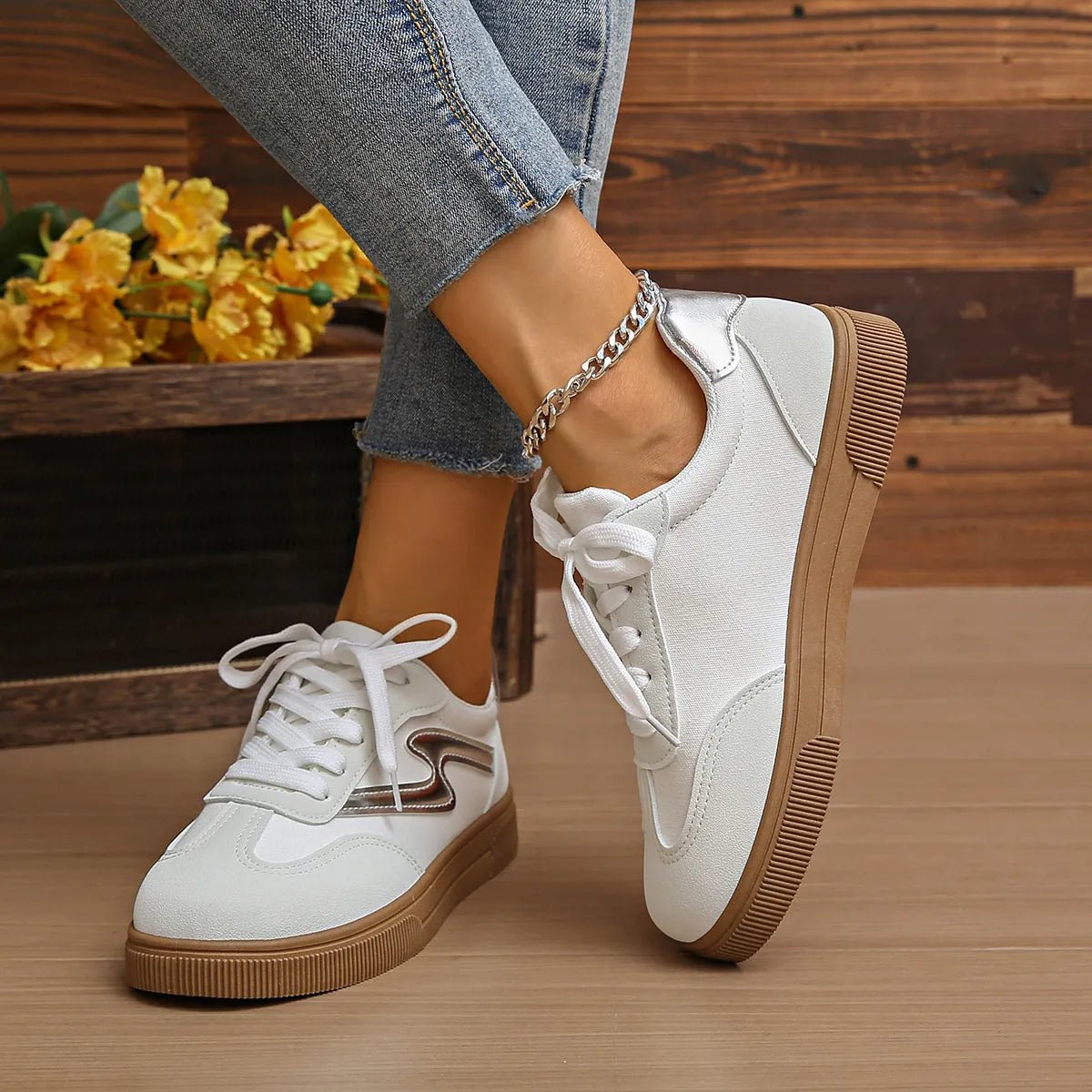 Lace Up Platform Sneakers - Style Chic Couture