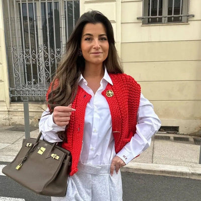 Ladies' Sleeveless Knit Button - Up Vest Top - Style Chic Couture