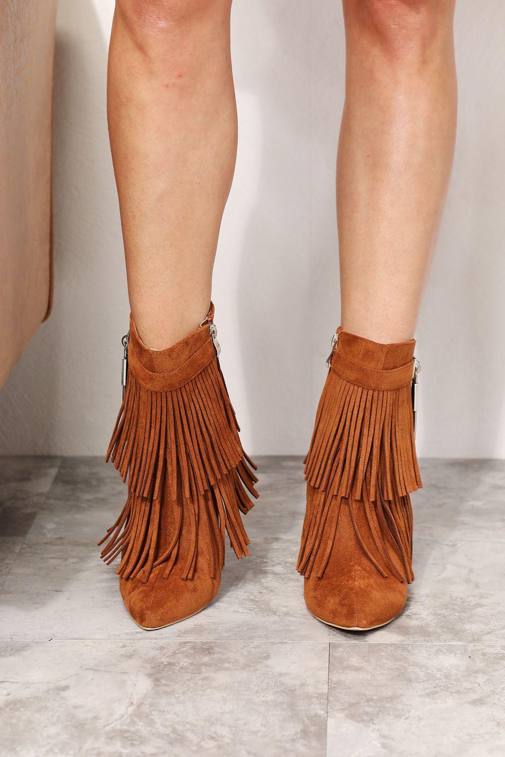 Luxe Tassel Wedge Booties for Women