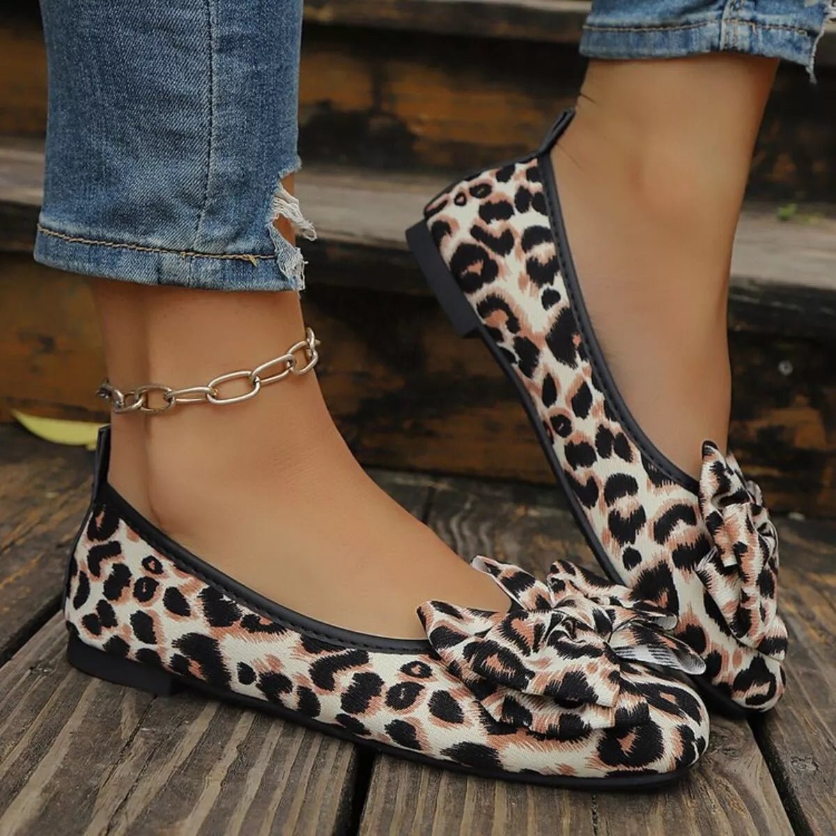 Leopard Bow Slip - Ons - Style Chic Couture