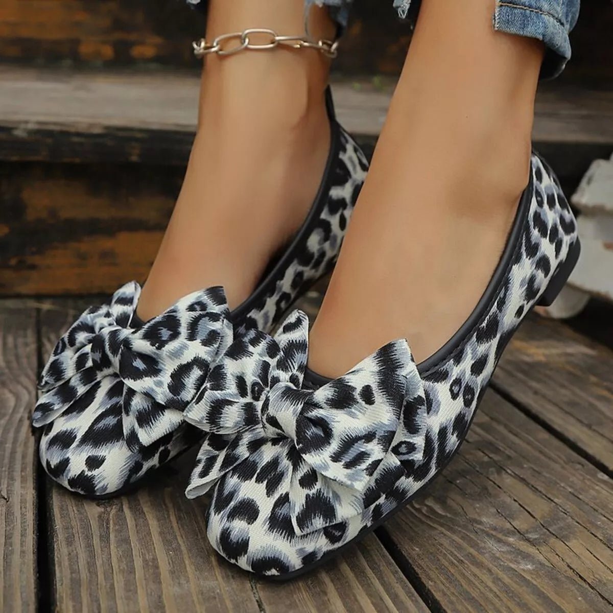 Leopard Bow Slip - Ons - Style Chic Couture