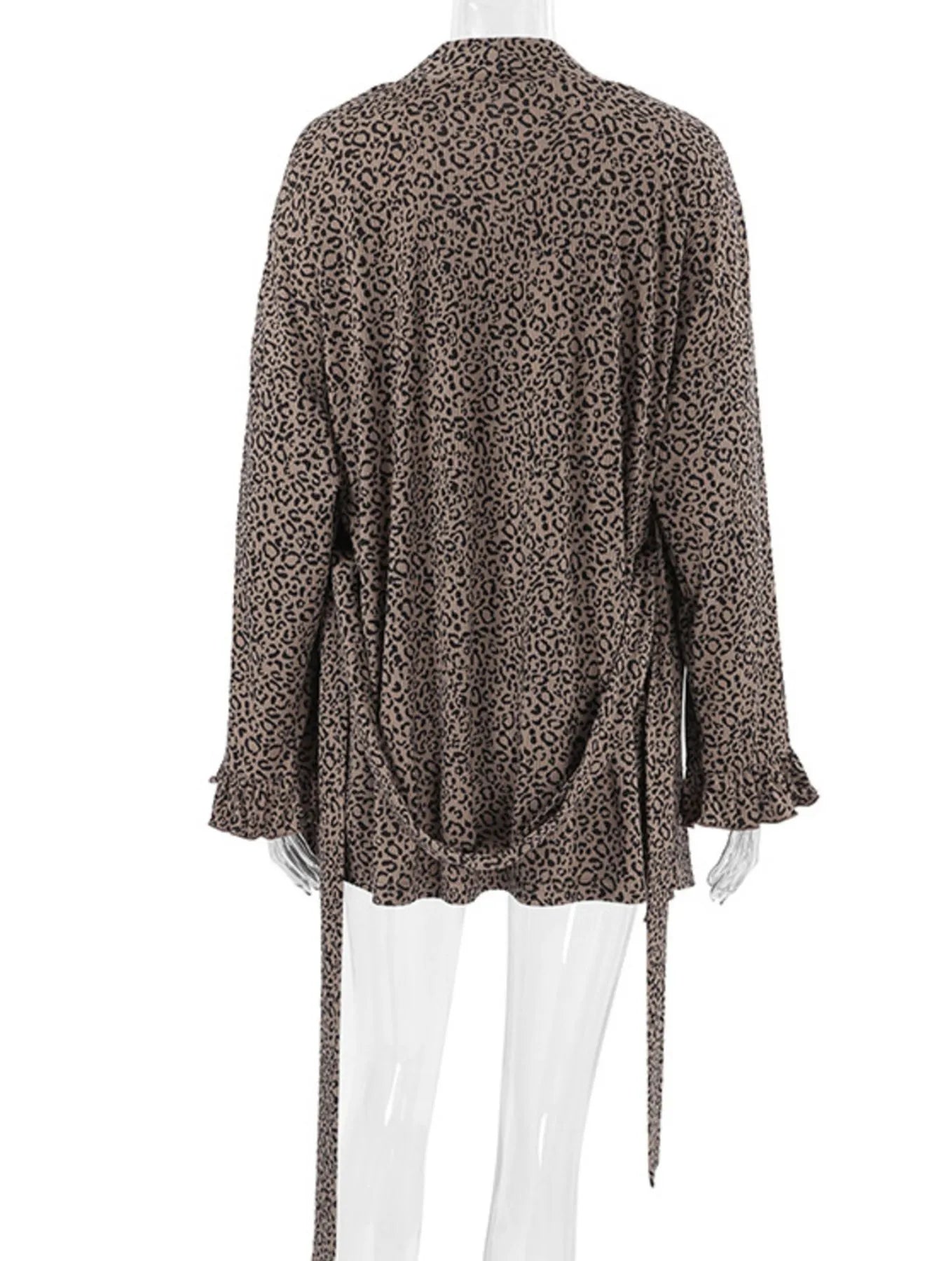 Leopard Print 3-Pc Cami Cardigan & Shorts Set