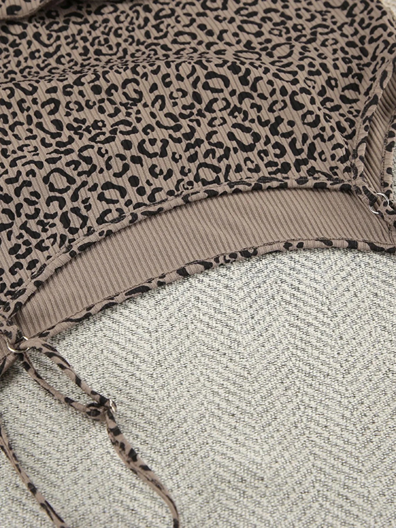 Leopard Print 3-Pc Cami Cardigan & Shorts Set