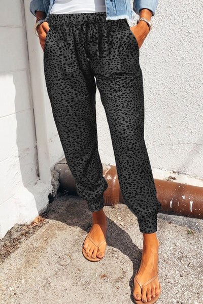 Leopard Print Joggers with Pockets - Style Chic Couture
