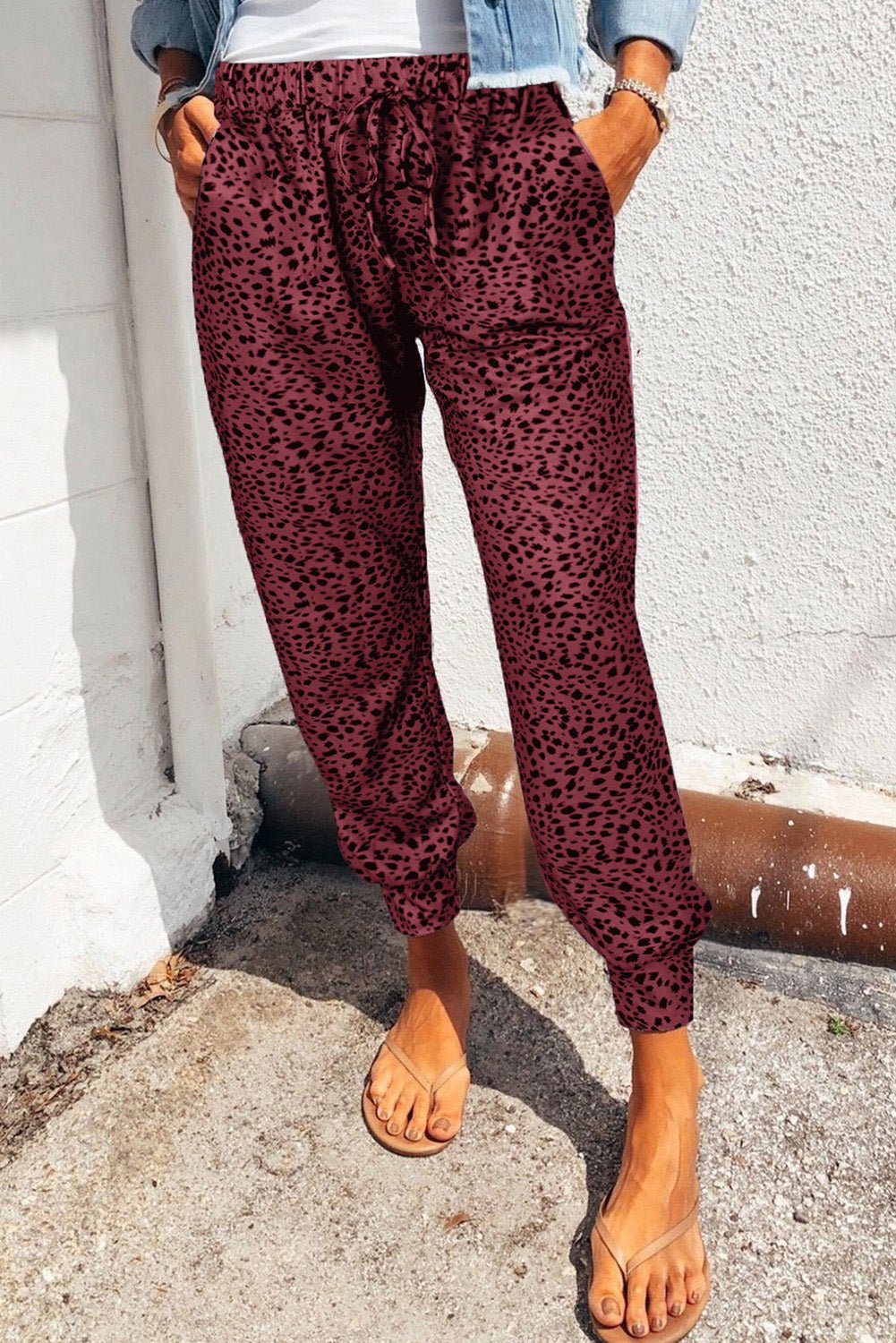 Leopard Print Joggers with Pockets - Style Chic Couture