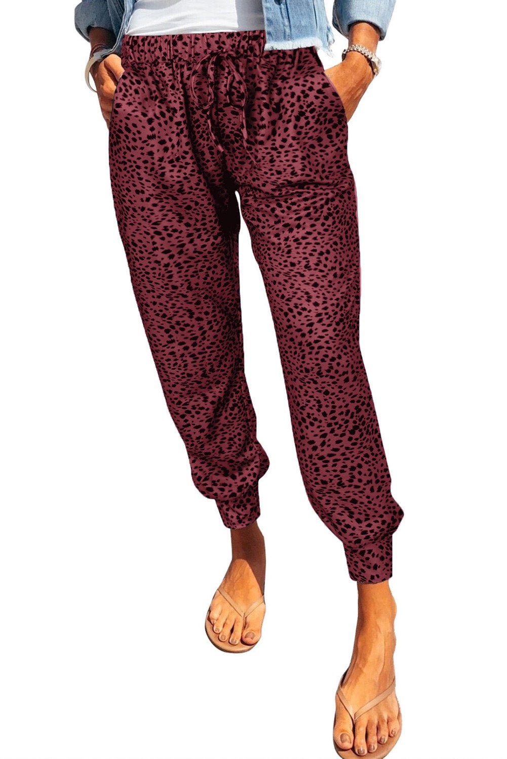Leopard Print Joggers with Pockets - Style Chic Couture