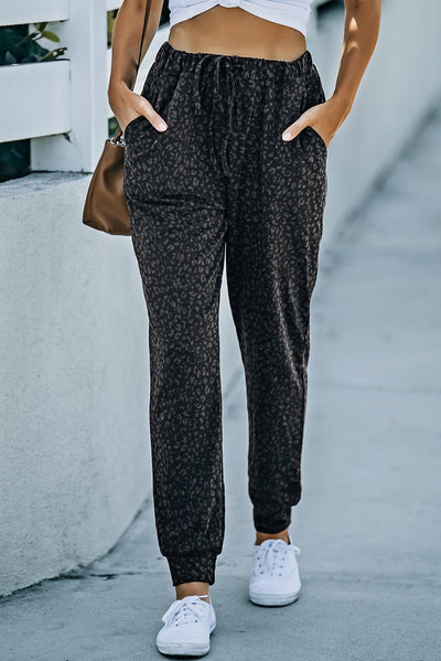 Leopard Print Joggers with Pockets - Style Chic Couture