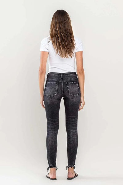 Lovervet Raw Hem Cropped Skinny Jeans - Style Chic Couture