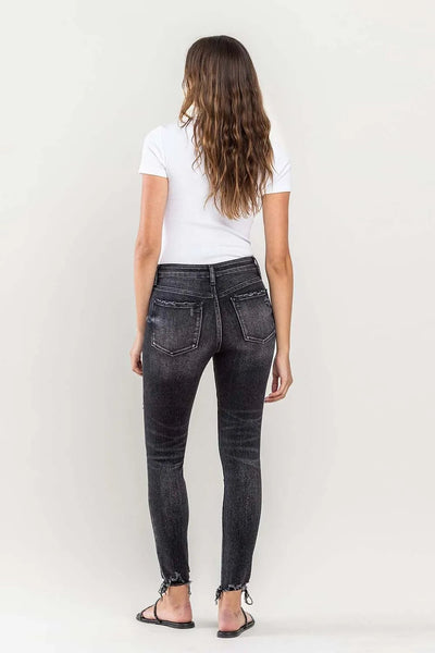 Lovervet Raw Hem Cropped Skinny Jeans - Style Chic Couture