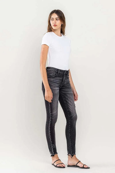 Lovervet Raw Hem Cropped Skinny Jeans - Style Chic Couture