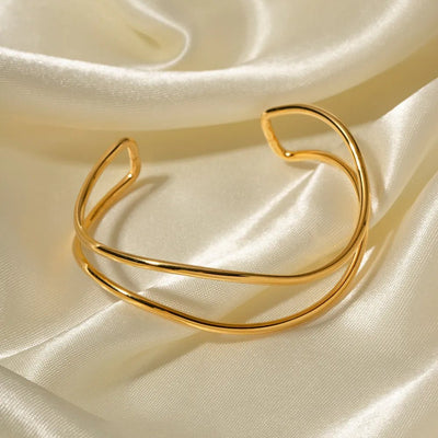 Minimalist Stainless Steel Cuff Bracelet - Style Chic Couture