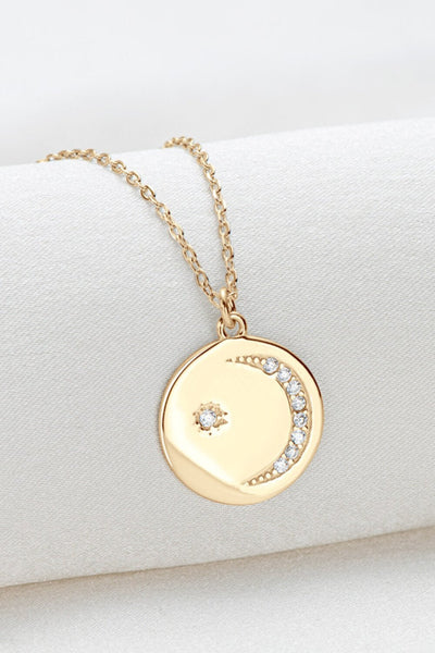 Moissanite Round Pendant Necklace - Style Chic Couture