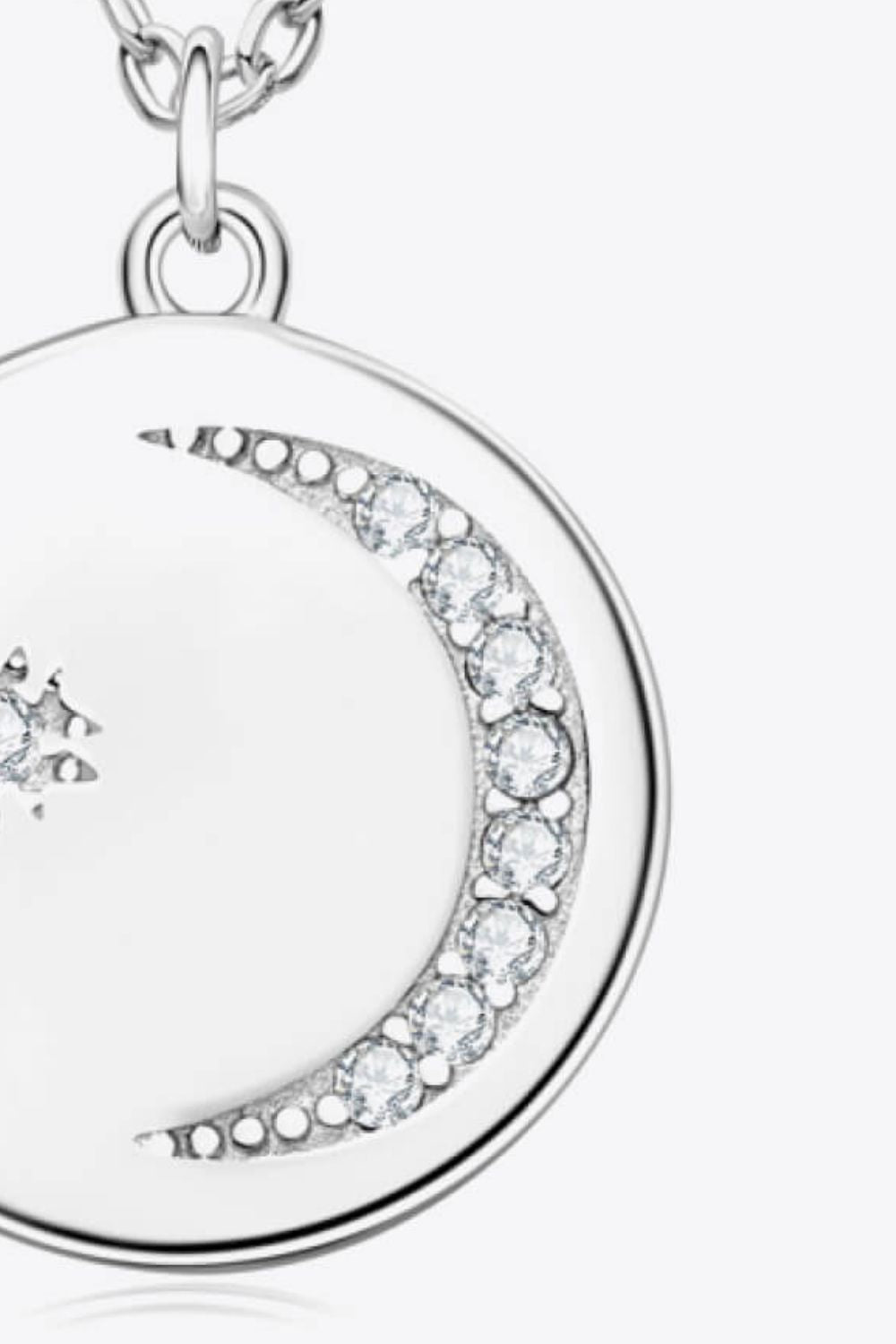 Moissanite Round Pendant Necklace - Style Chic Couture