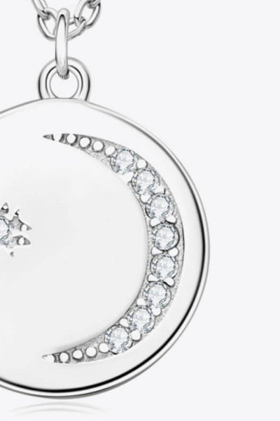 Moissanite Round Pendant Necklace - Style Chic Couture