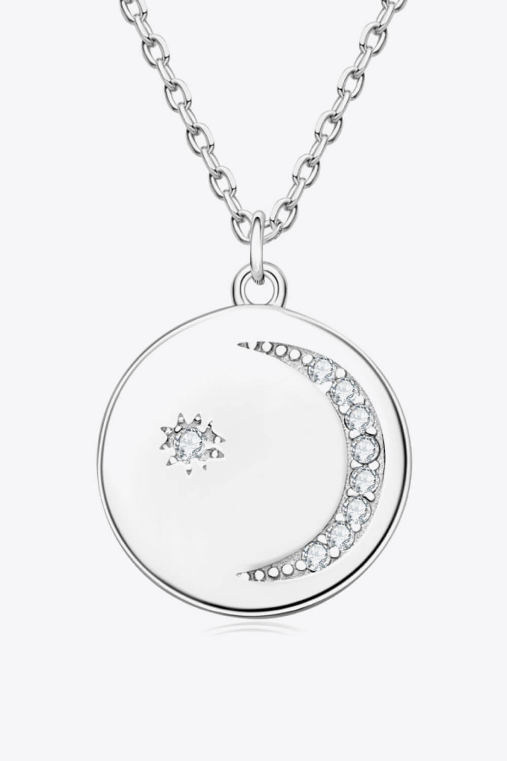 Moissanite Round Pendant Necklace - Style Chic Couture