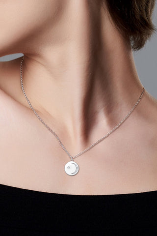 Moissanite Round Pendant Necklace - Style Chic Couture