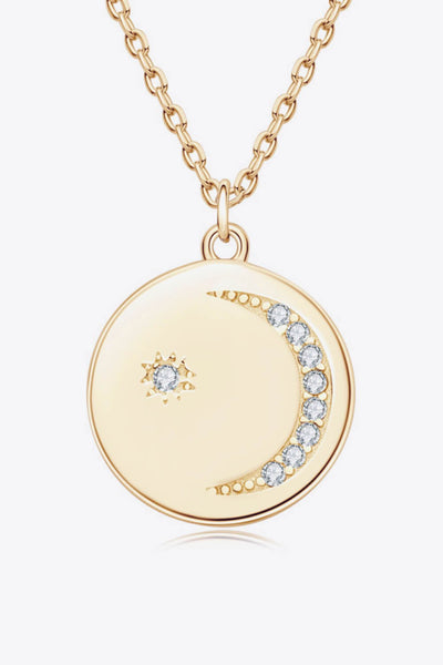 Moissanite Round Pendant Necklace - Style Chic Couture