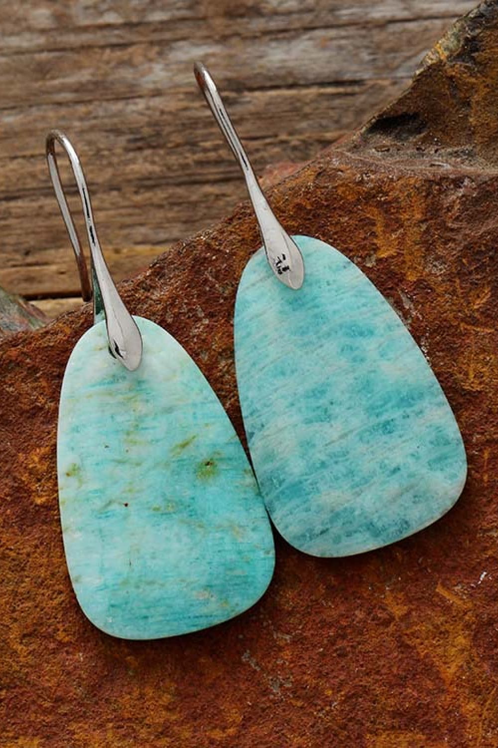 Natural Stone Dangle Earrings - Style Chic Couture
