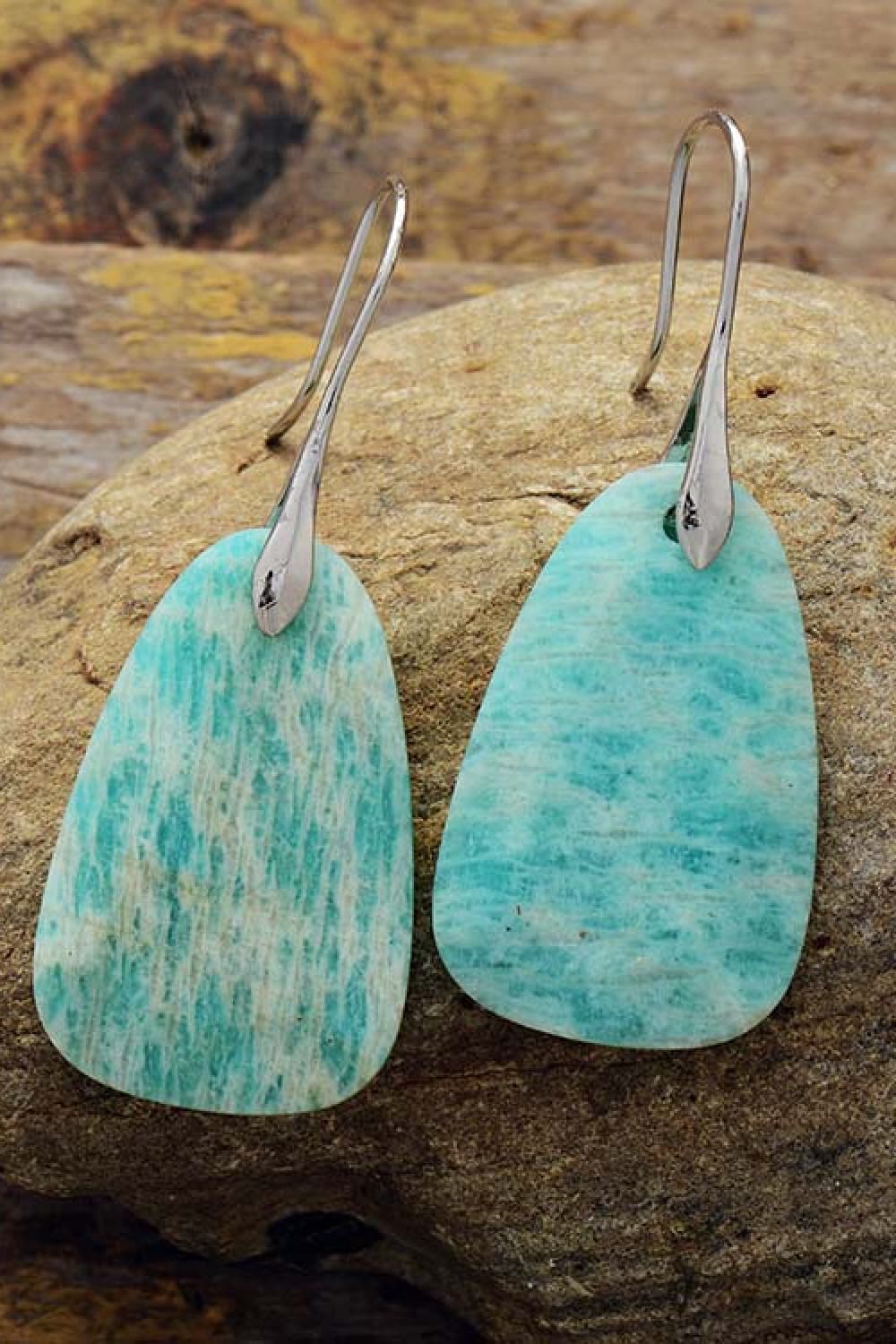 Natural Stone Dangle Earrings - Style Chic Couture