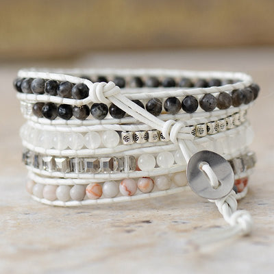 Natural Stone Layered Bracelet - Style Chic Couture