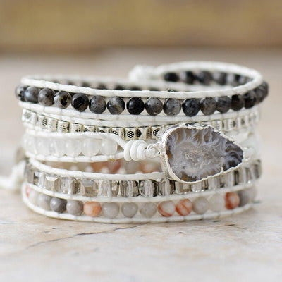 Natural Stone Layered Bracelet - Style Chic Couture